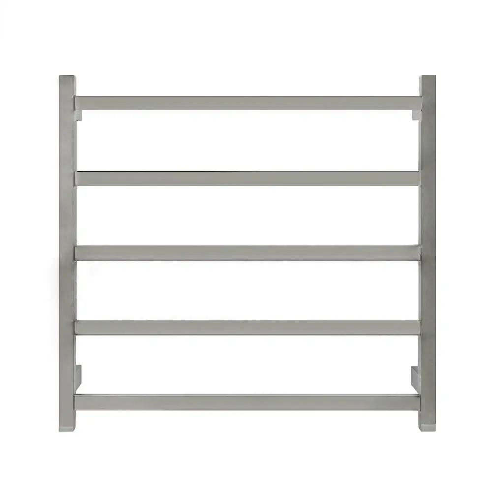 Aguzzo Ezy Fit Dual Wired Flat Tube Heated Towel Rail 75 x 70cm - Polished SS