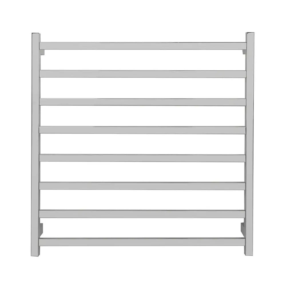 Aguzzo Ezy Fit Dual Wired Flat Tube Heated Towel Rail 90 x 92cm - Polished SS