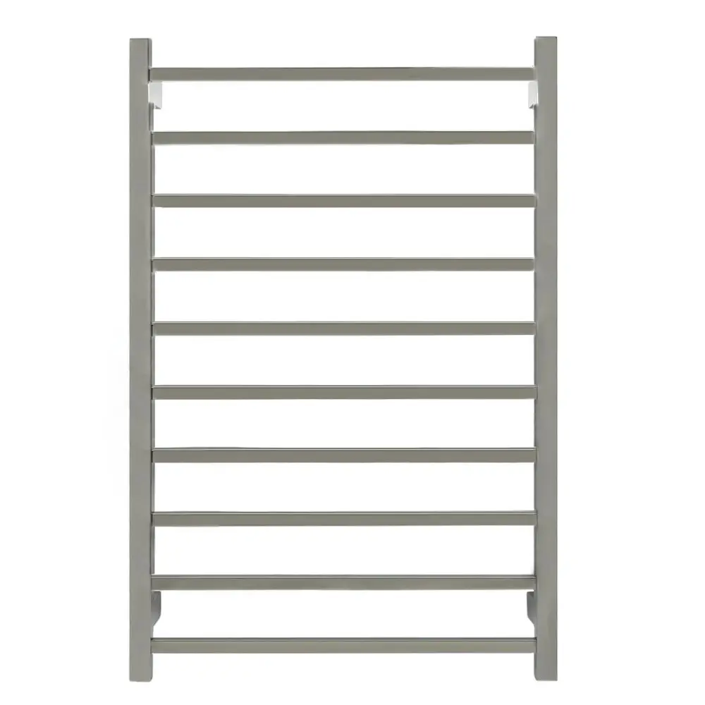 Aguzzo Ezy Fit Dual Wired Square Tube Heated Towel Rail 60 x 92cm - Polished SS