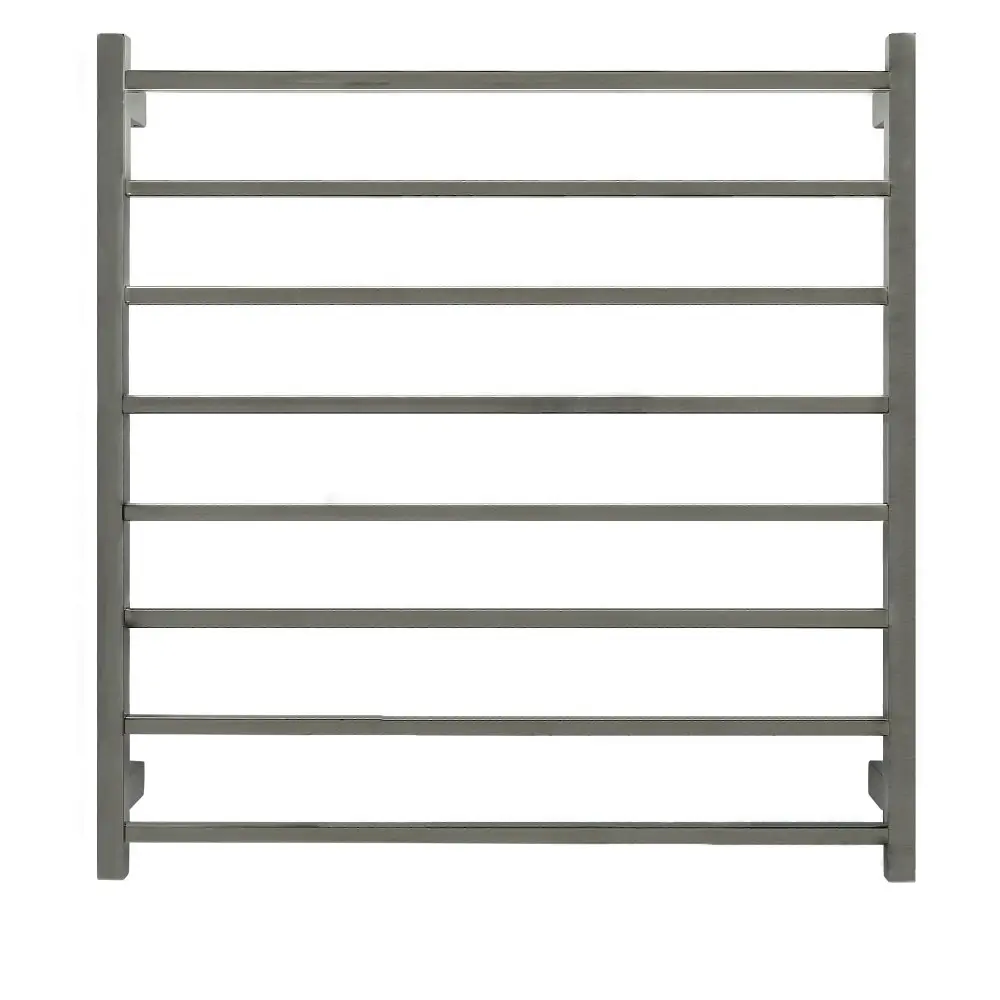 Aguzzo Ezy Fit Dual Wired Square Tube Heated Towel Rail 90 x 92cm - Polished SS