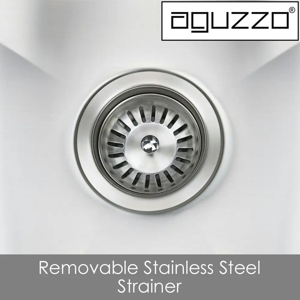 Aguzzo Premio Single Bowl Handmade Stainless Steel Sink - 510 x 450mm