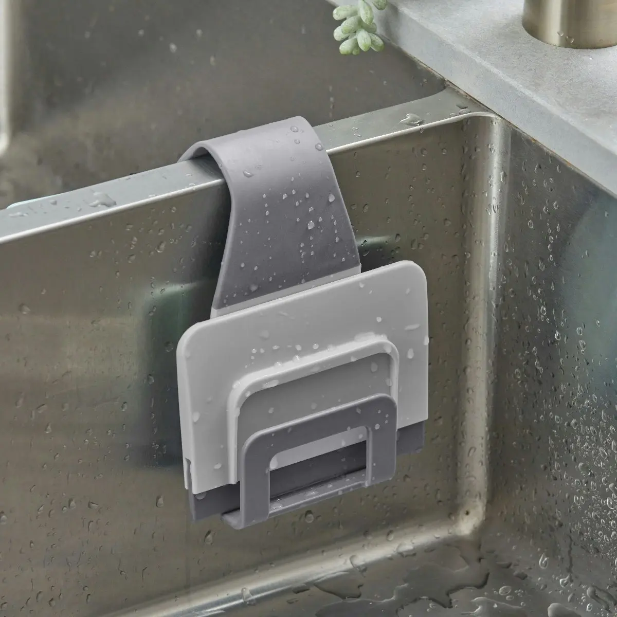 Grand Designs Kitchen Sink Caddy with Squeegee - Grey