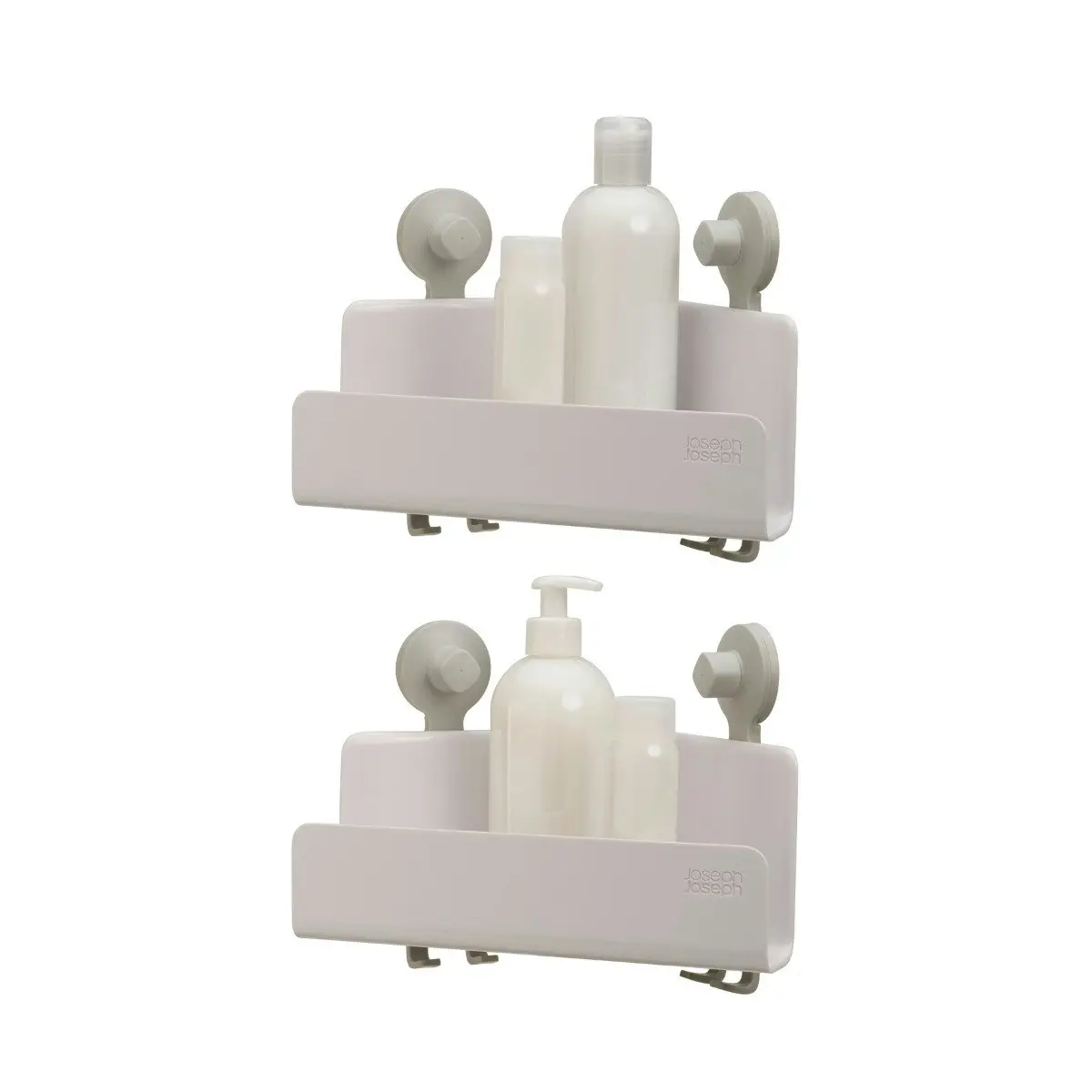 Pack of 2 Joseph Joseph EasyStore Corner Shower Shelves - White