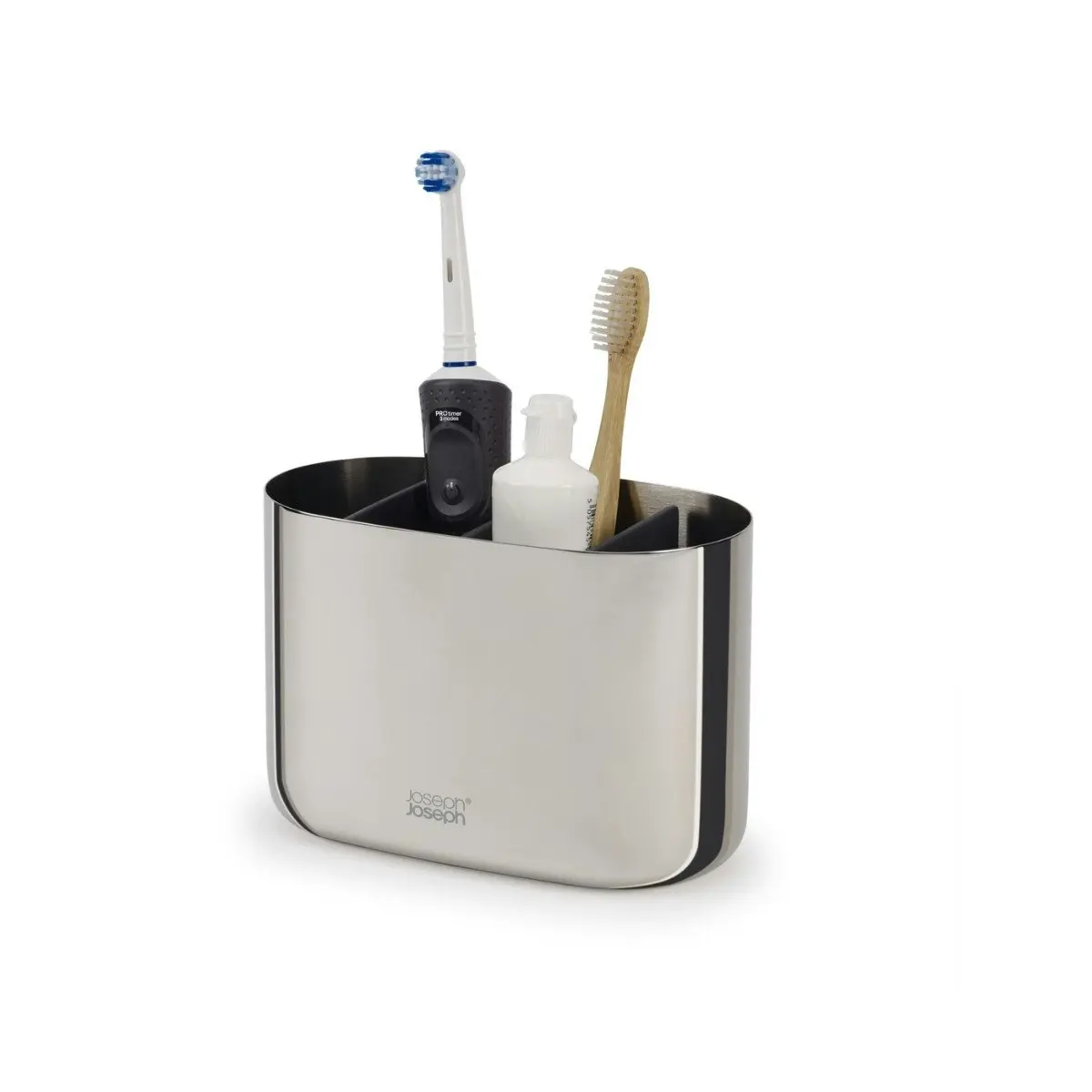 Joseph Joseph EasyStore Luxe Large Toothbrush Caddy - Steel