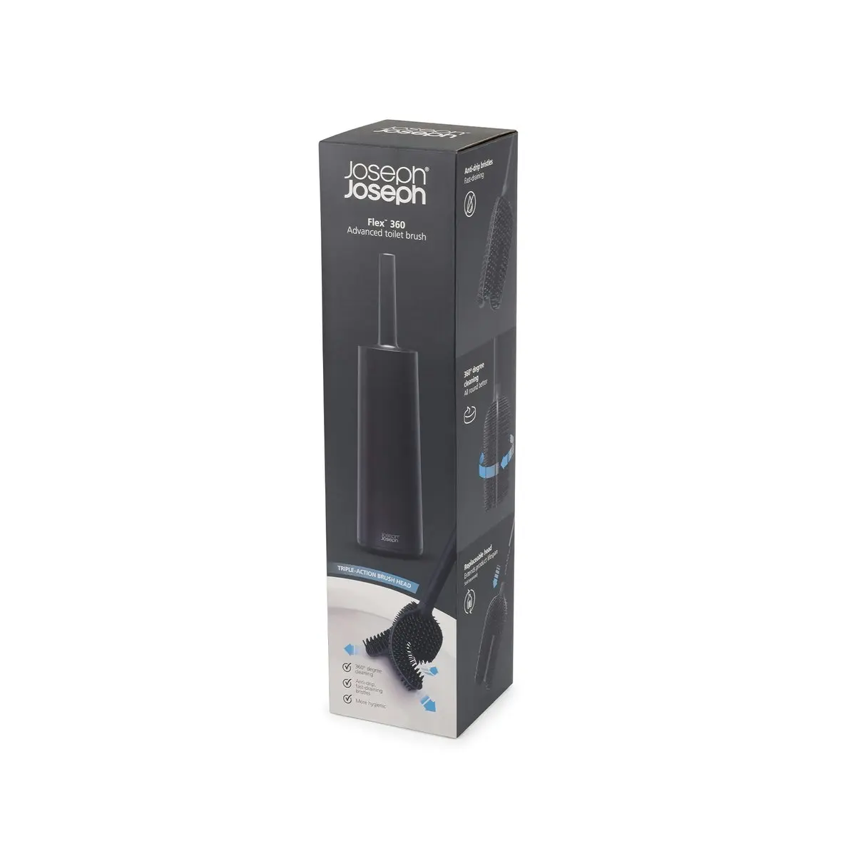 Joseph Joseph Flex 360 Toilet Brush - Black