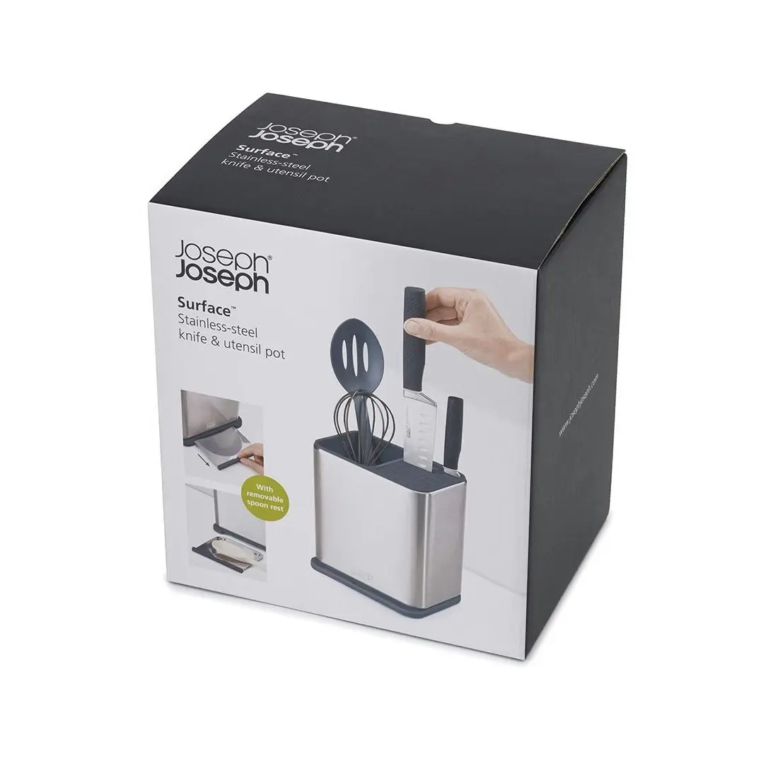 Joseph Joseph Surface Utensil Pot - Stainless Steel