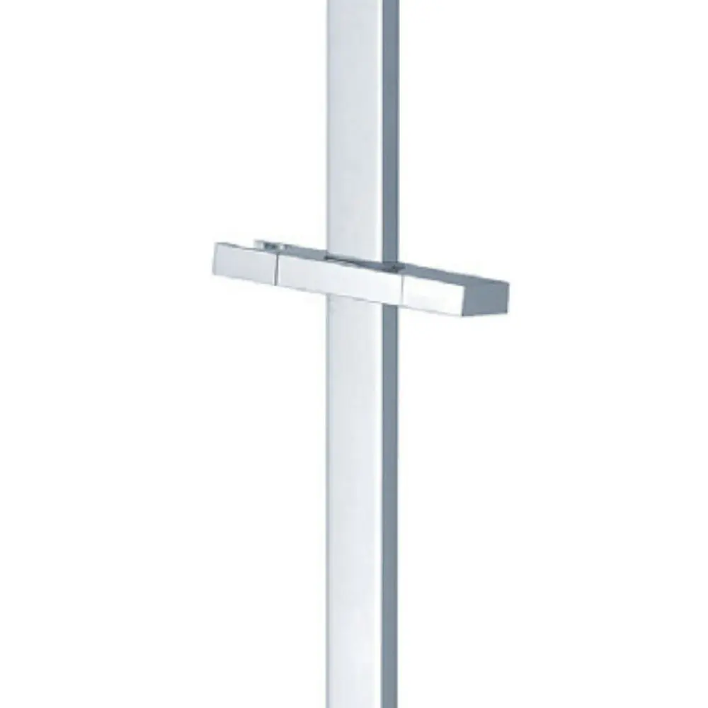 Vale Square Shower Rail with Integrated Inlet - Chrome