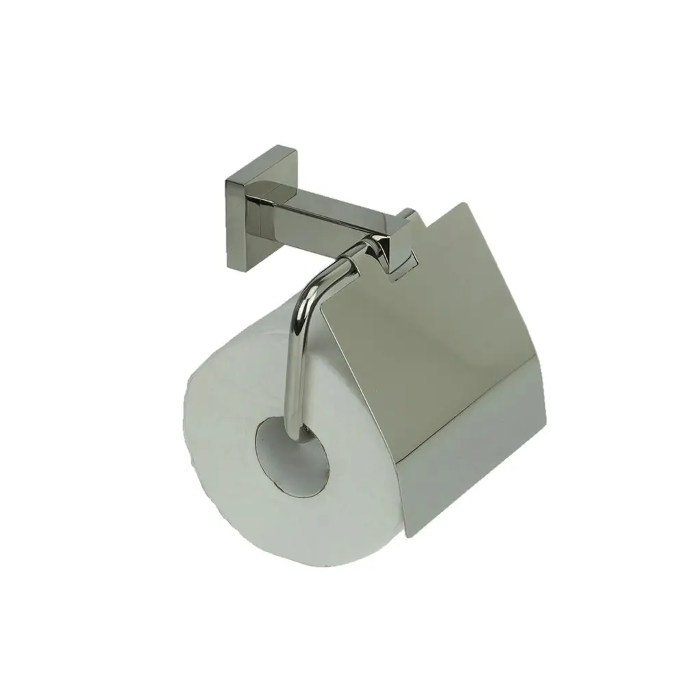 Aguzzo Quadro Wall Mounted Toilet Paper Roll Holder - Polished Stainless Steel