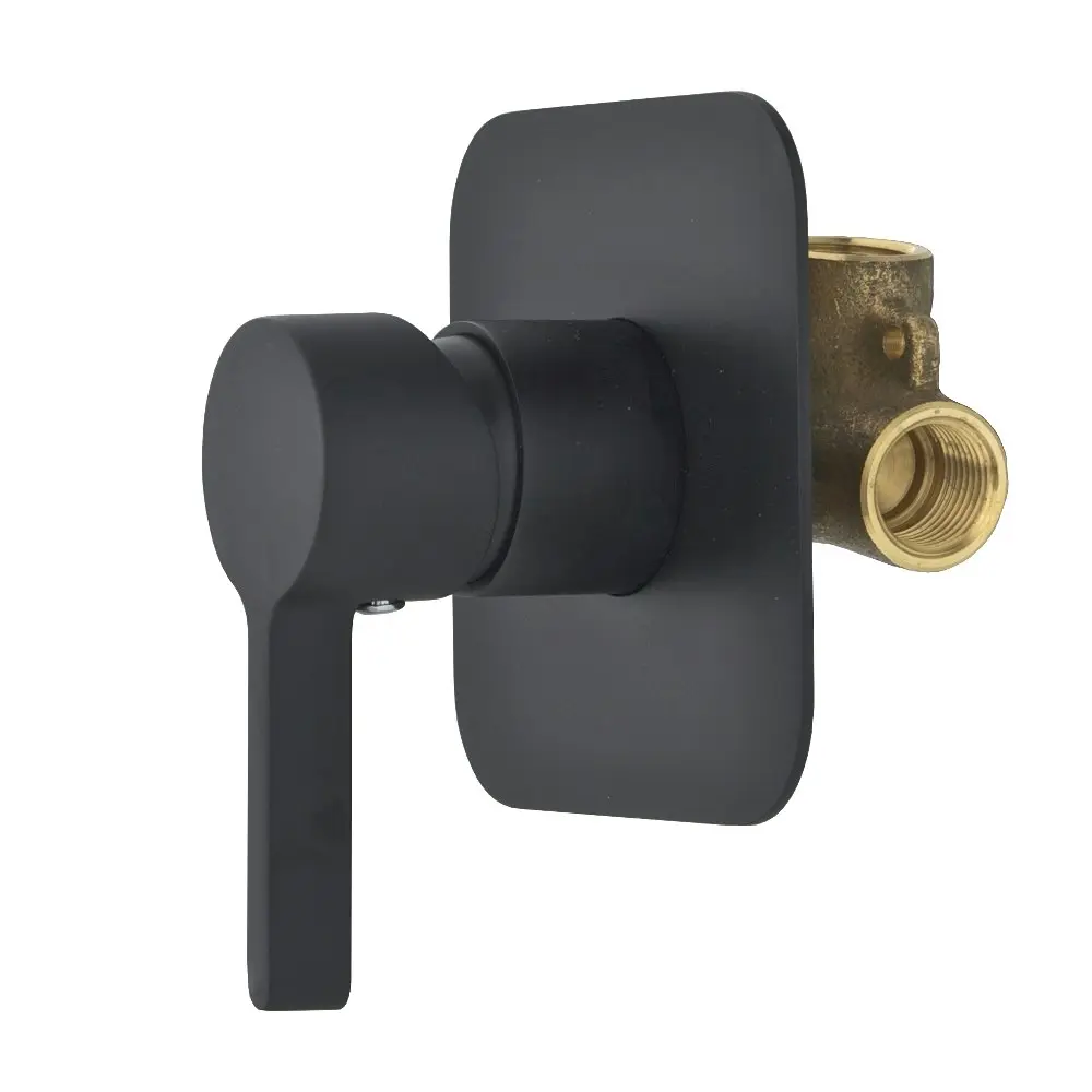 Vale Brighton Nero Wall Mounted Shower Mixer - Matte Black