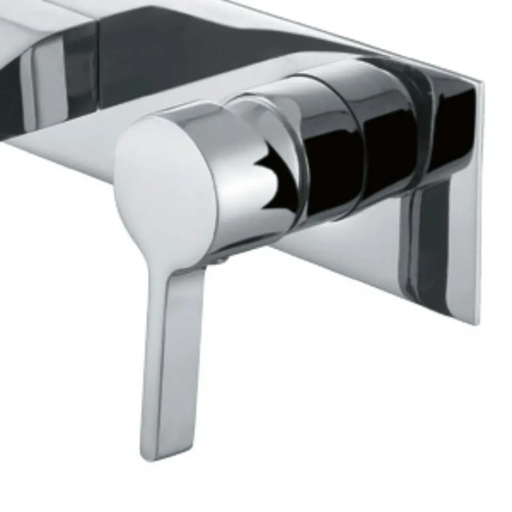 Vale Brighton Wall Mounted Single Lever Mixer and Spout - Chrome