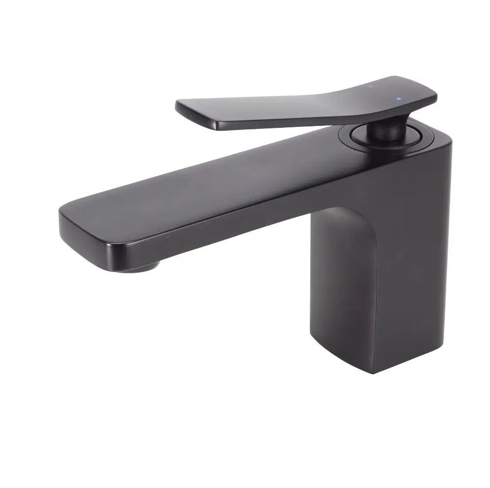 Aguzzo Cortina Single Lever Basin Mixer Tap - Matte Black