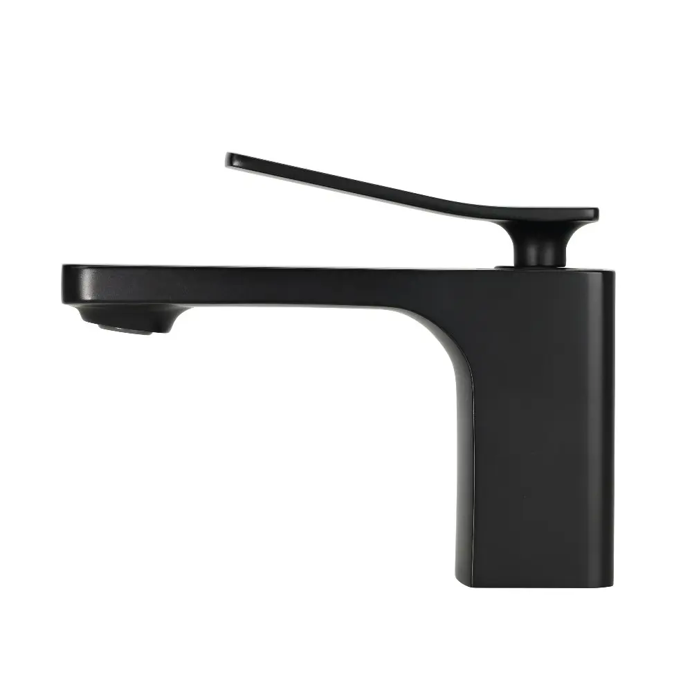 Aguzzo Cortina Single Lever Basin Mixer Tap - Matte Black