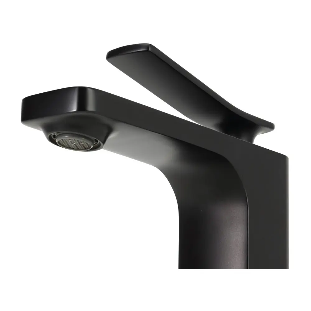 Aguzzo Cortina Single Lever Basin Mixer Tap - Matte Black