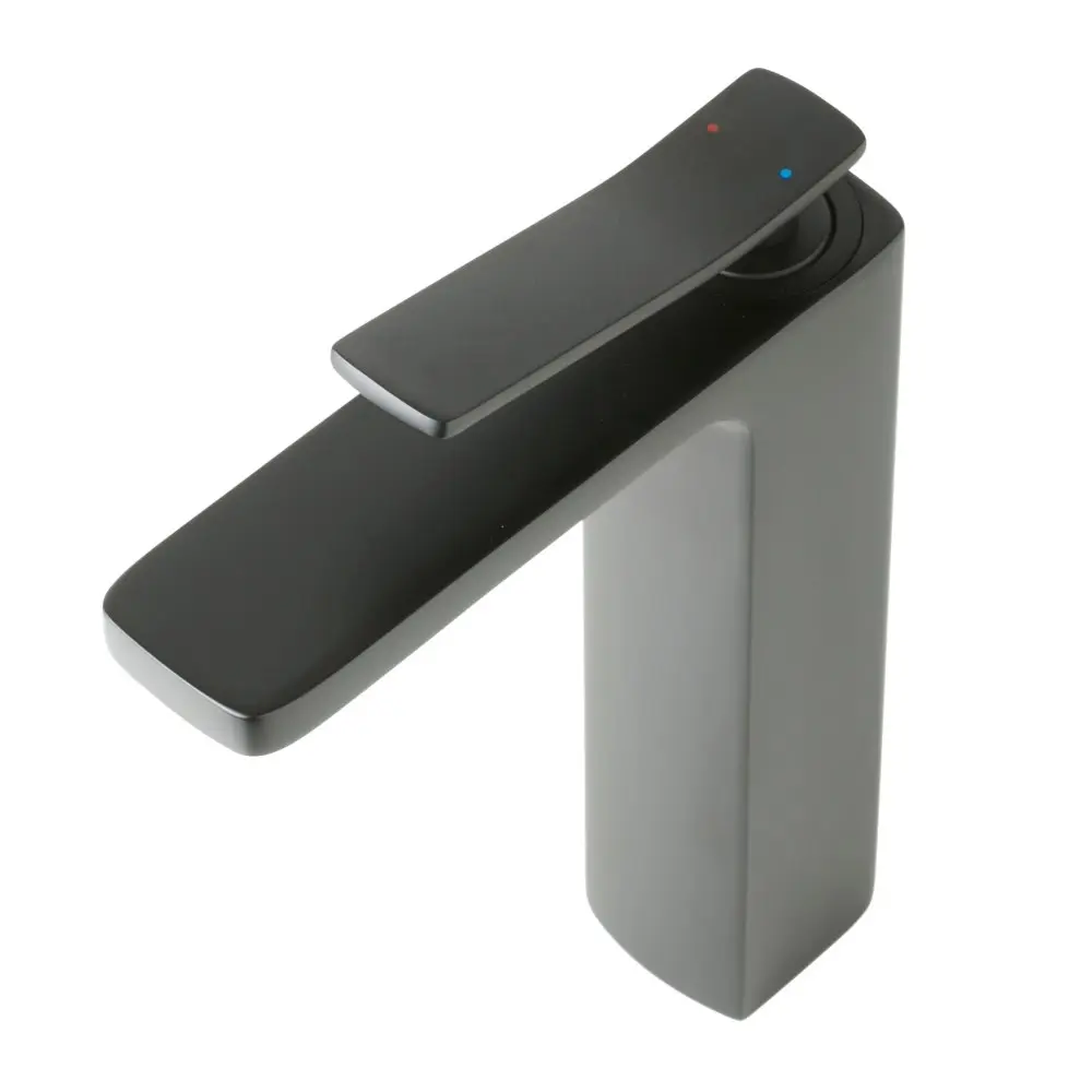 Aguzzo Cortina Tall Single Lever Basin Mixer Tap - Matte Black