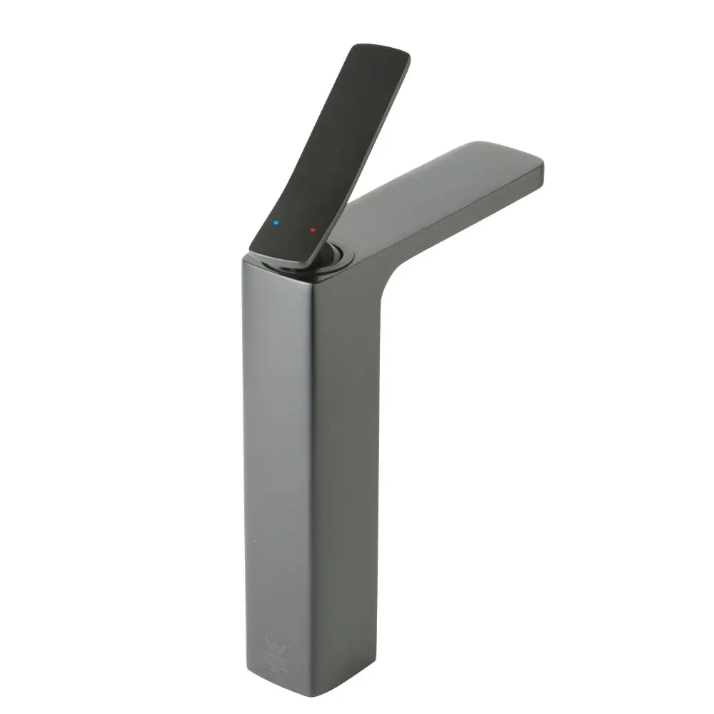 Aguzzo Cortina Tall Single Lever Basin Mixer Tap - Matte Black