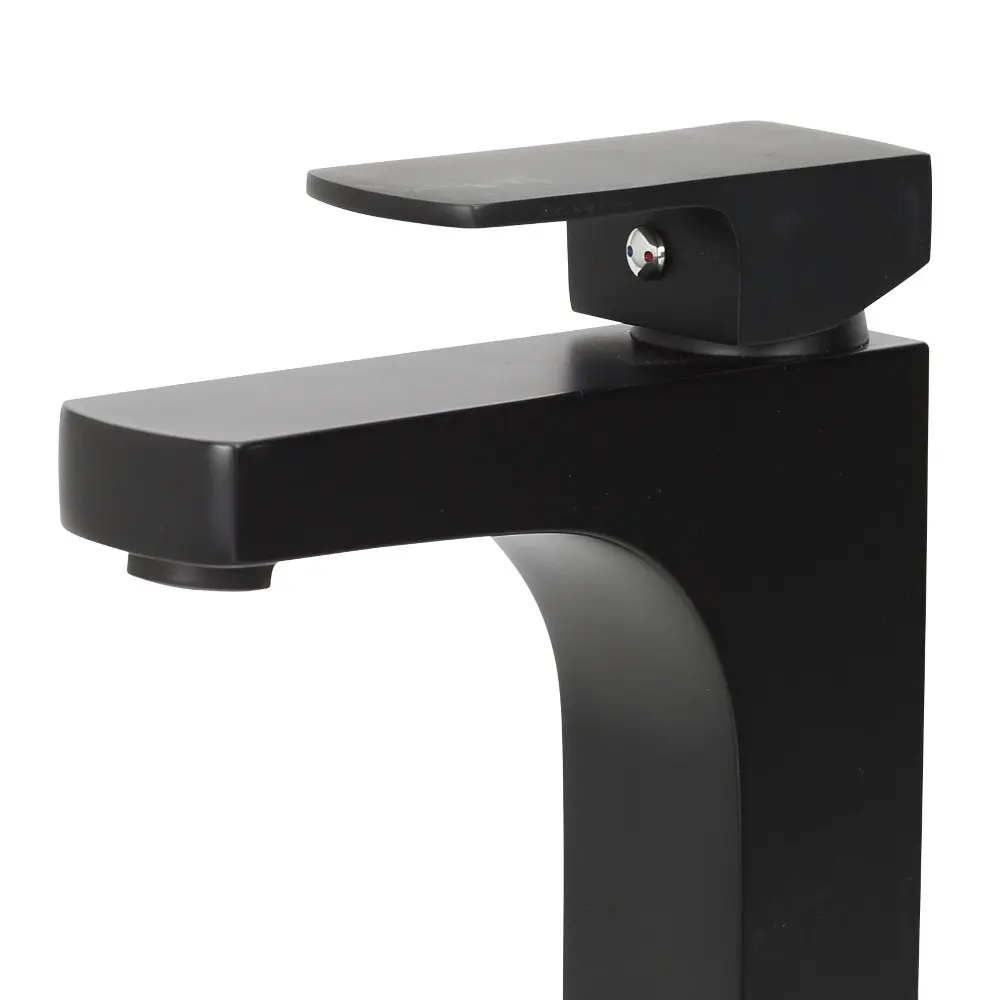 Aguzzo Terrus Tall Single Lever Basin Mixer Tap - Matte Black