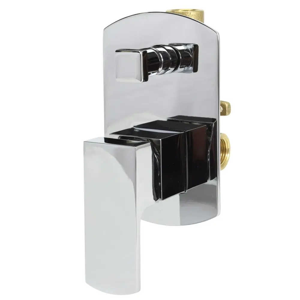 Aguzzo Terrus Wall Mounted Shower Mixer with Diverter - Polished Chrome