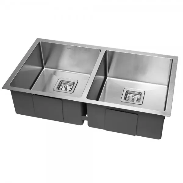 Swedia Dante Sink - 800mm Double Bowl - 1. 5mm Thick Stainless Steel