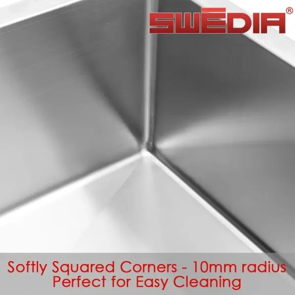 Swedia Dromma Kitchen Sink 1000mm 1 + 1/2 Bowl with Drainer - 1. 5mm Stainless Steel