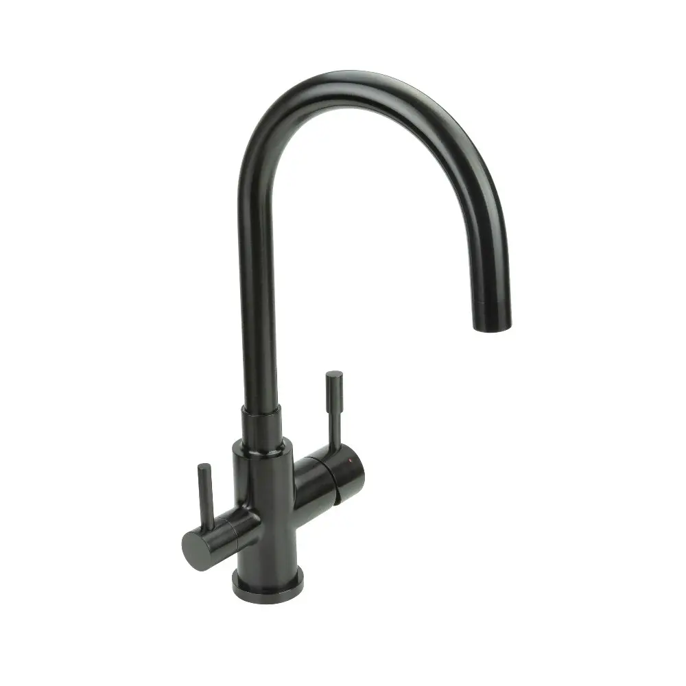 Swedia Otto Stainless Steel Kitchen Mixer Tap - Black Satin