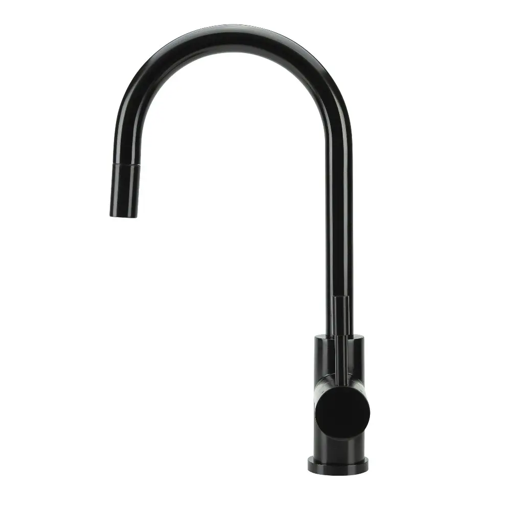 Swedia Klaas Stainless Steel Kitchen Mixer Tap with Pull-Out - Black Satin