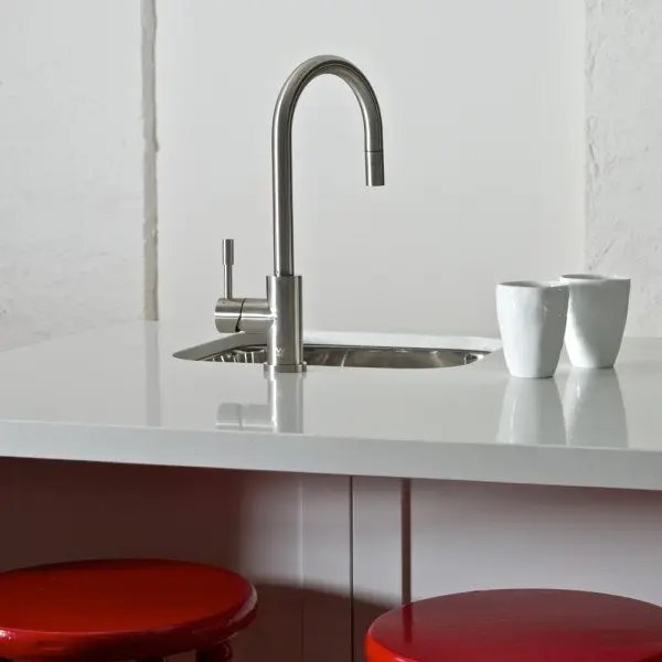 Swedia Klaas Stainless Steel Sink Mixer with Swivel Spout and Pull-Out - Brushed