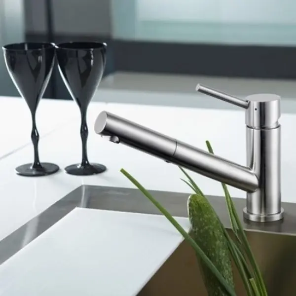 Swedia Oskar Stainless Steel Kitchen Sink Mixer - Brushed