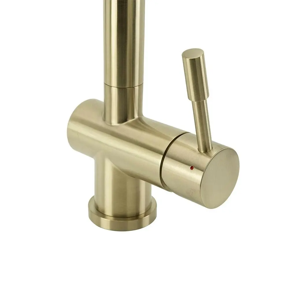 Swedia Sigge Stainless Steel Kitchen Mixer Tap With Pull-Out - Brushed Brass