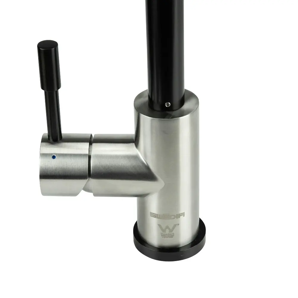 Swedia Klaas Stainless Steel Kitchen Mixer Tap w Pull-Out - Brushed Black Satin