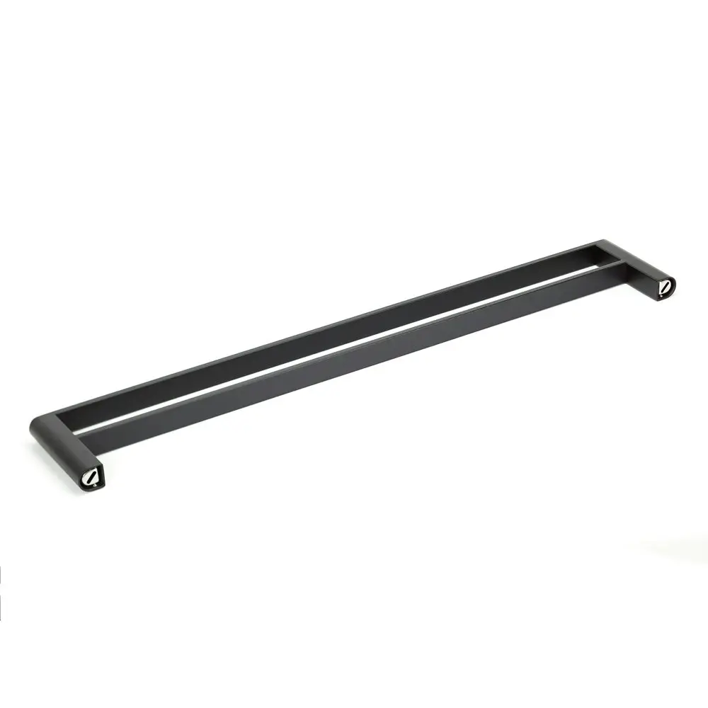 Vale Fluid 750mm Stainless Steel Double Towel Rail - Matte Black