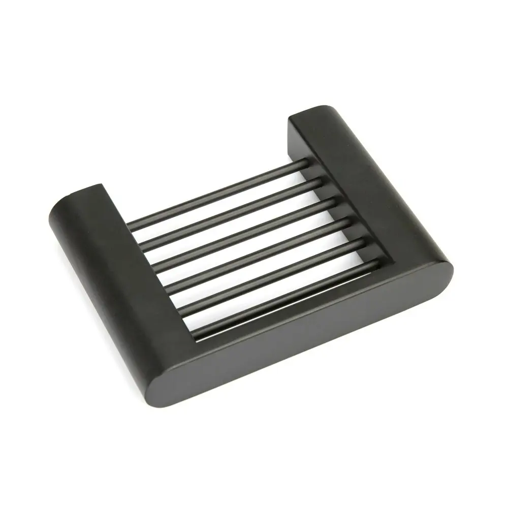 Vale Fluid Stainless Steel Soap Basket Dish - Matte Black