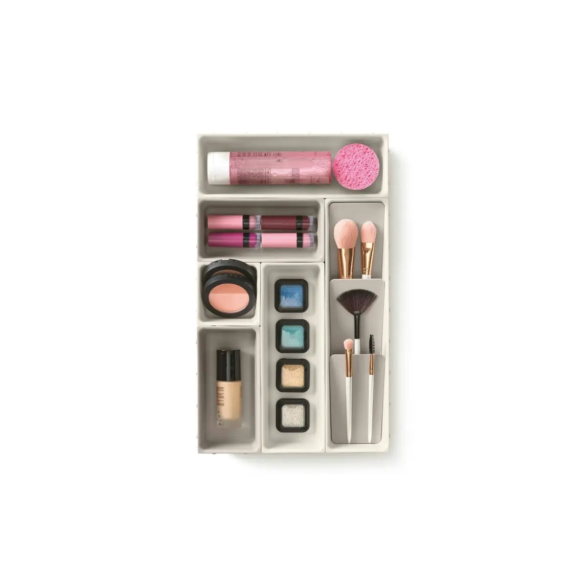 Joseph Joseph Viva 7 Piece Makeup Organiser Set - Shell