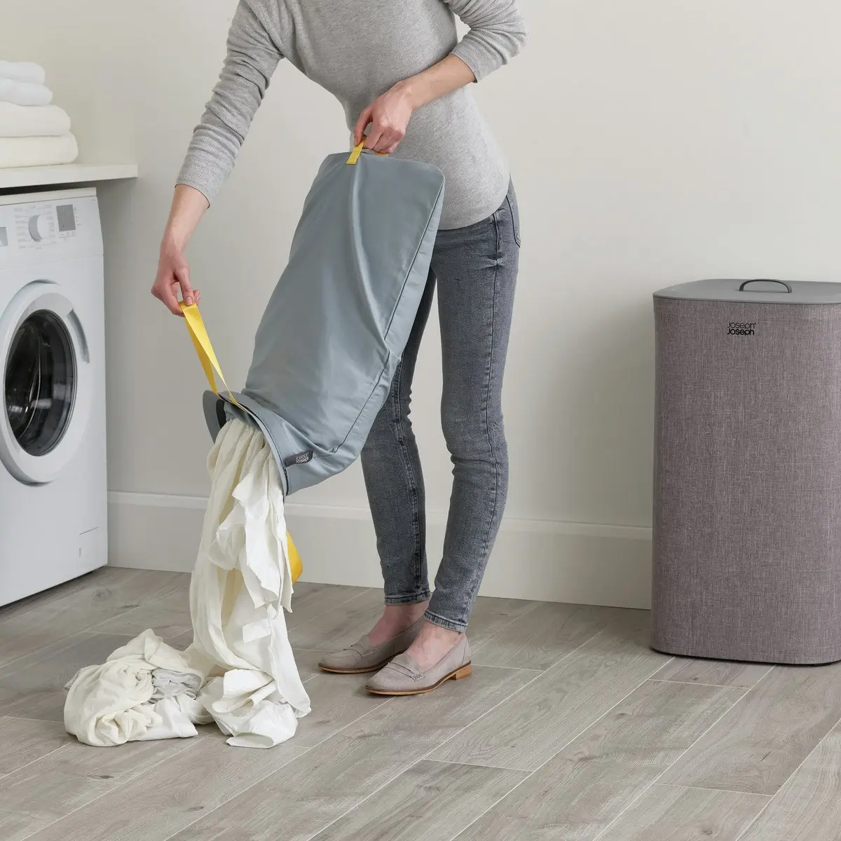 Joseph Joseph Tota 60 Litre Laundry Separation Basket - Grey