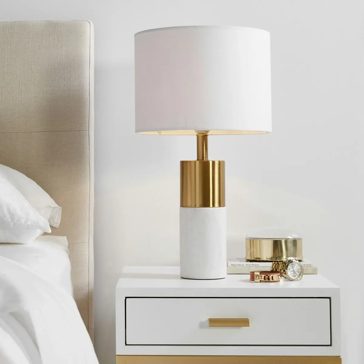 Cafe Lighting Lane Table Lamp - White