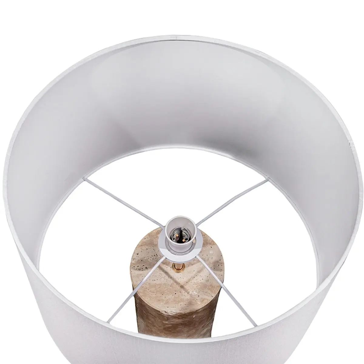 Cafe Lighting Pisano Travertine Table Lamp - White