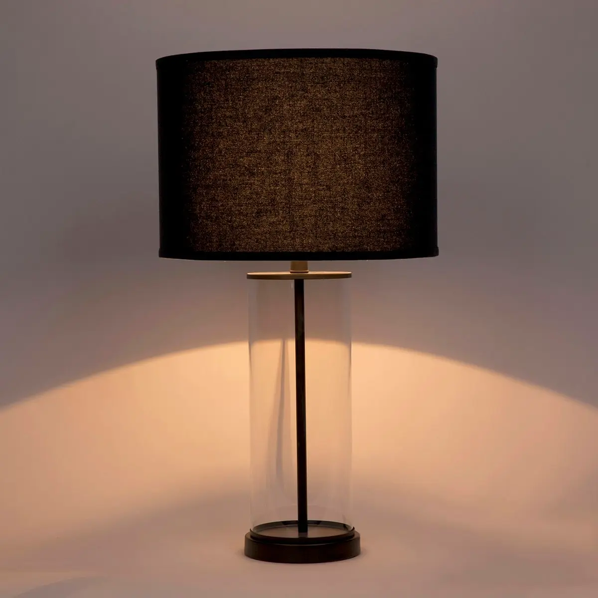 Cafe Lighting Left Bank Table Lamp - Black with Black Shade