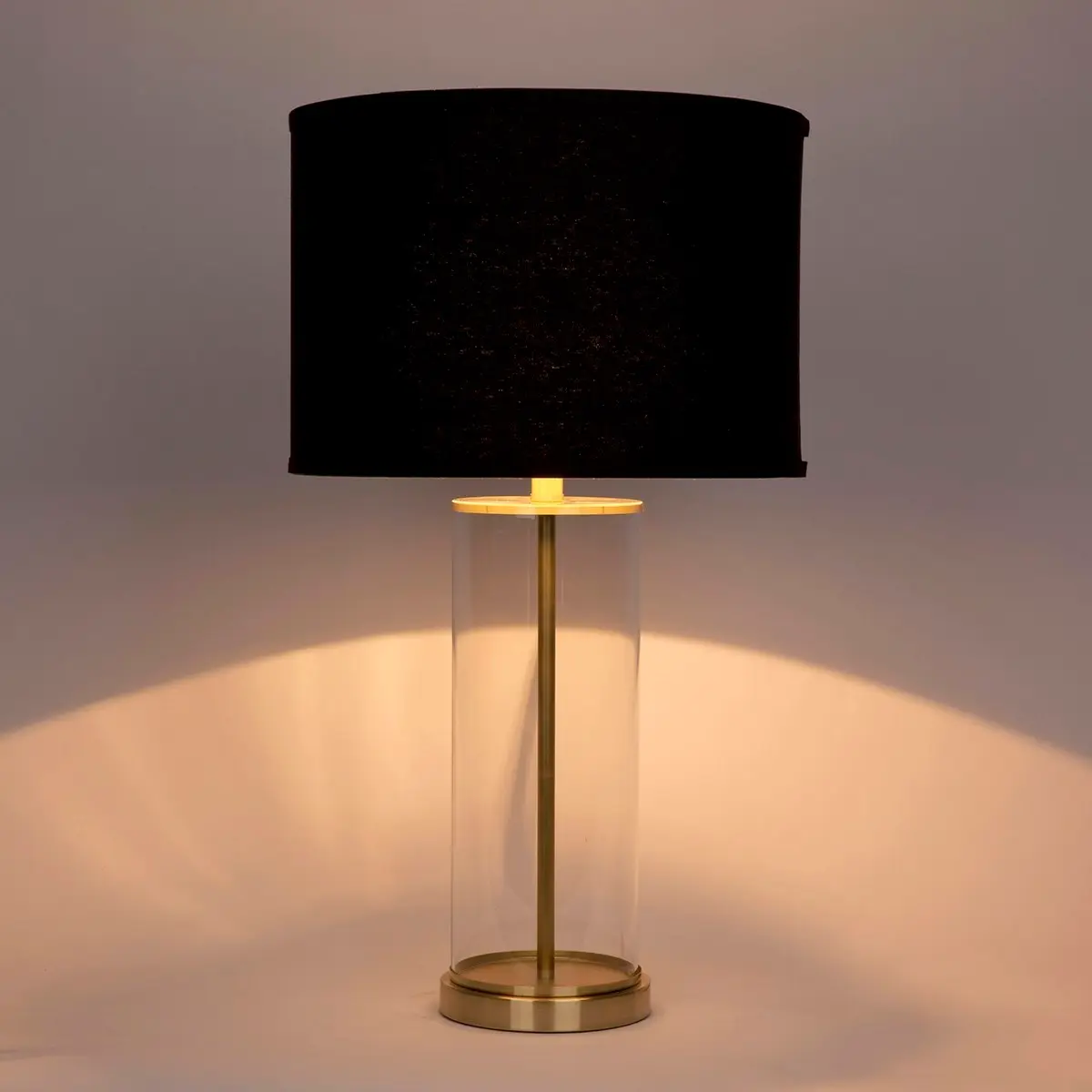 Cafe Lighting Left Bank Table Lamp - Brass with Black Shade