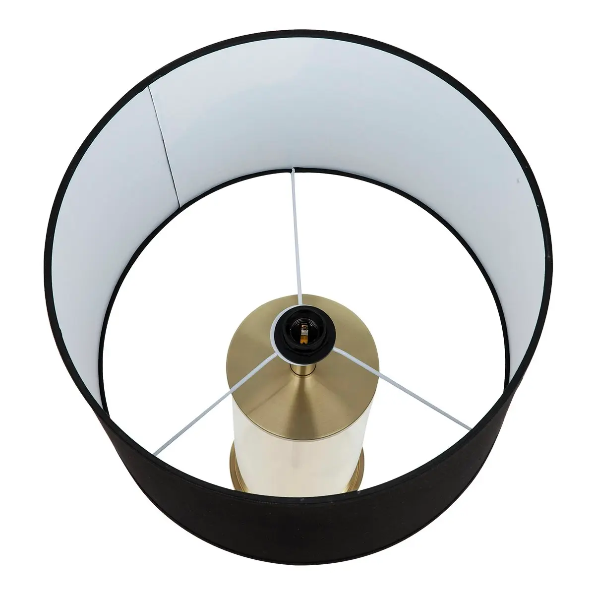 Cafe Lighting Left Bank Table Lamp - Brass with Black Shade