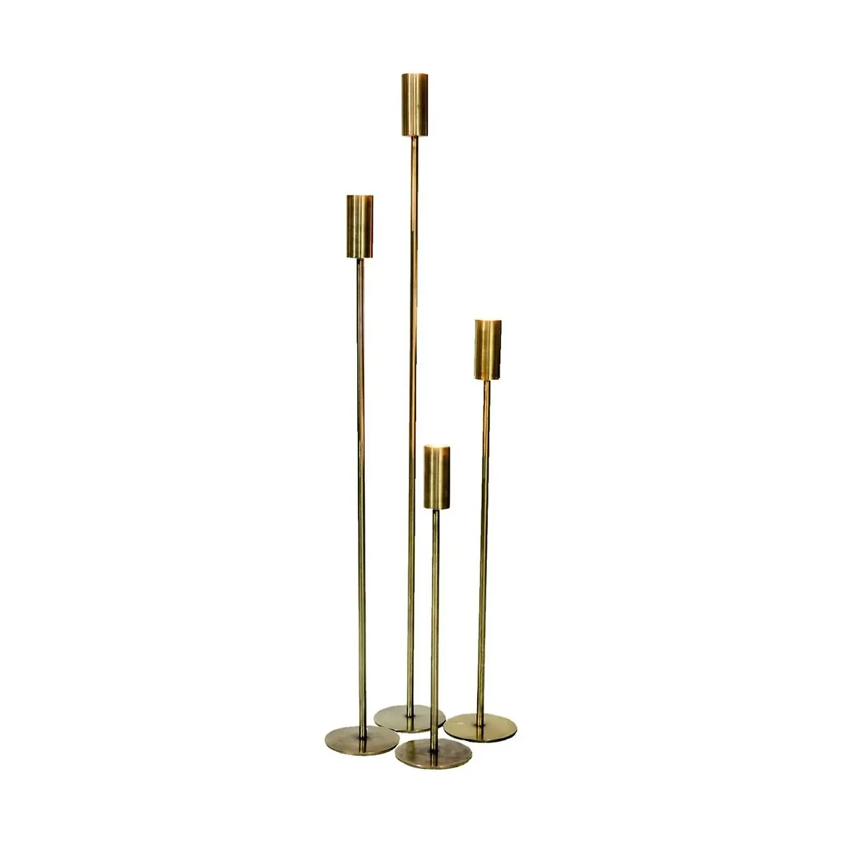 SSH Collection Ava 90cm Tall Single Candle Stand - Brass