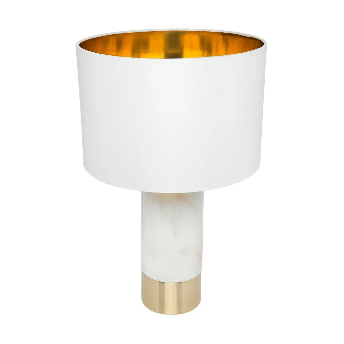 Cafe Lighting Paola Marble Table Lamp - White with White Shade