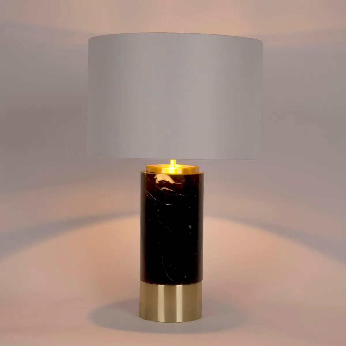 Cafe Lighting Paola Marble Table Lamp - Black with White Shade