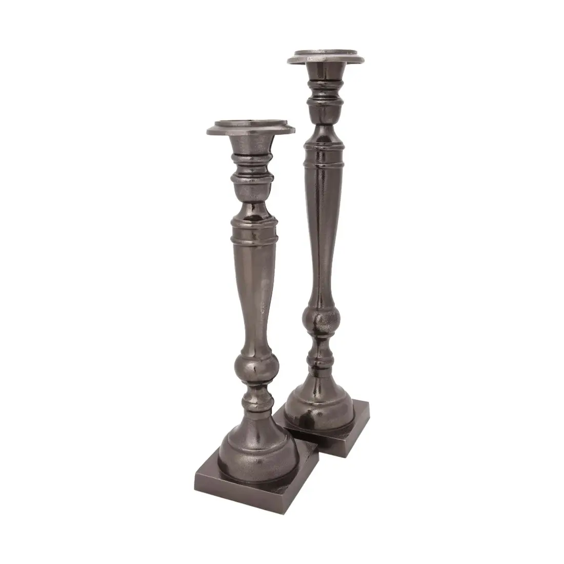 SSH Collection Athena 58cm Single Candle Stand - Black Nickel Finish