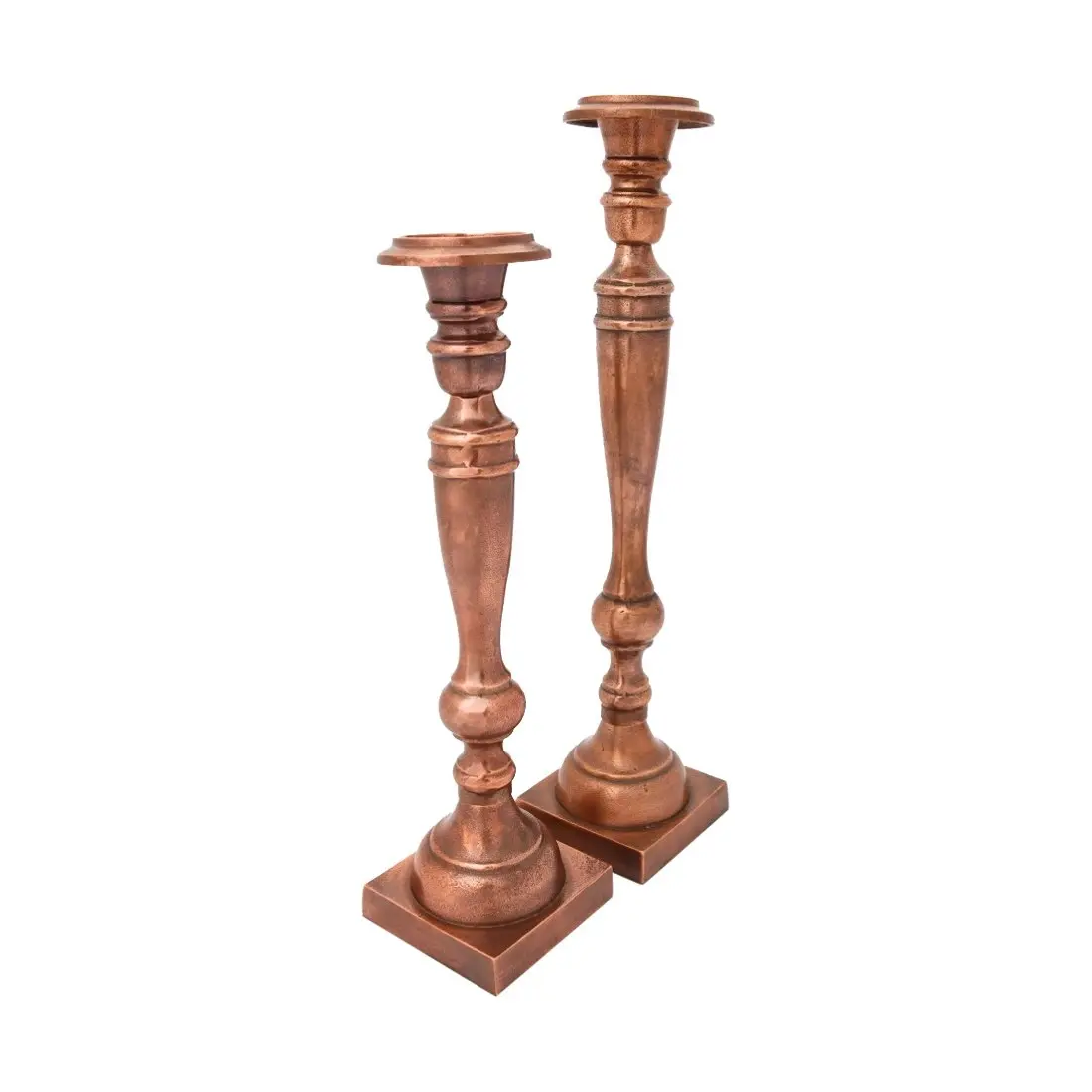 SSH Collection Athena 58cm Single Candle Stand - Antique Copper Finish