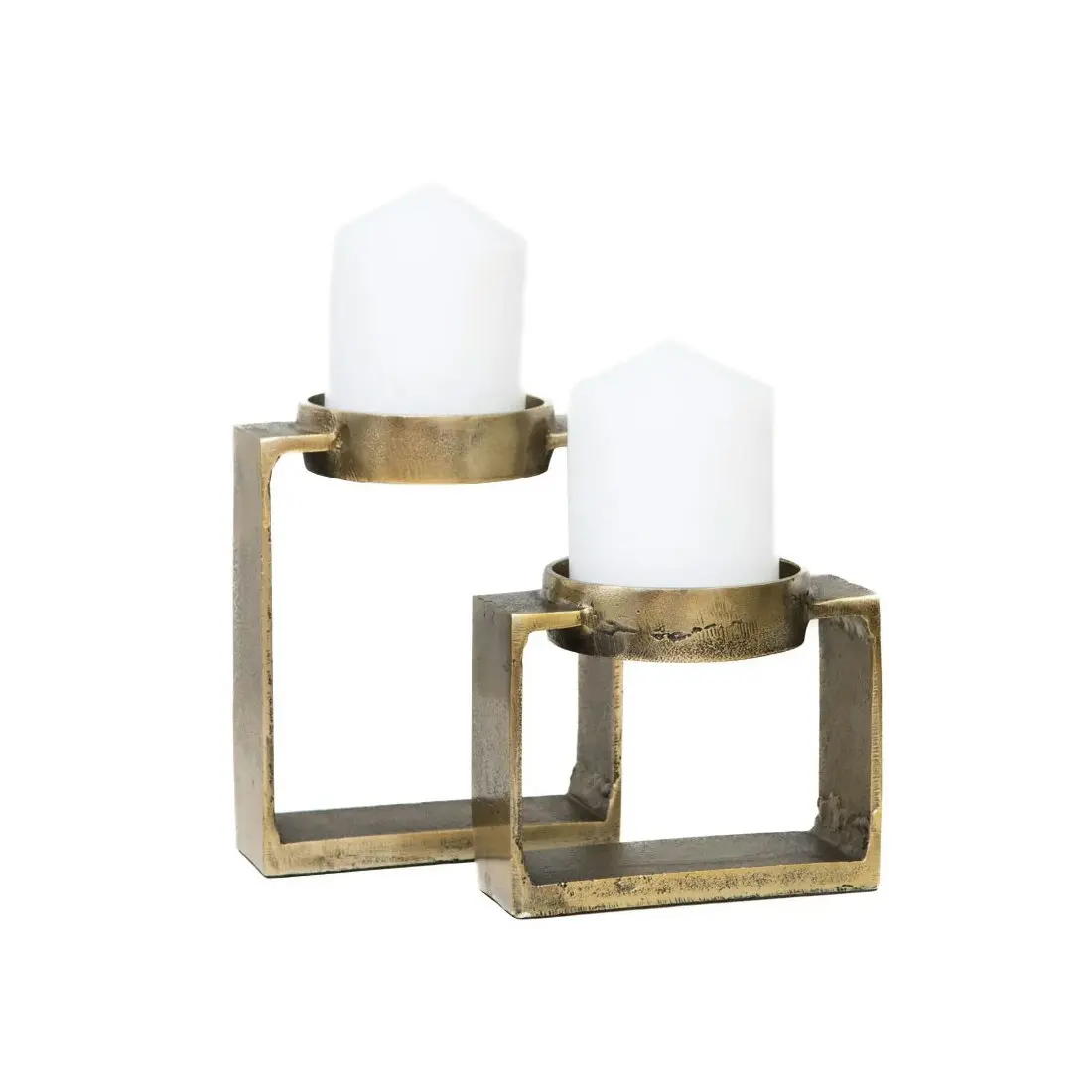 SSH Collection Miles 16. 5cm Single Candle Stand - Brass