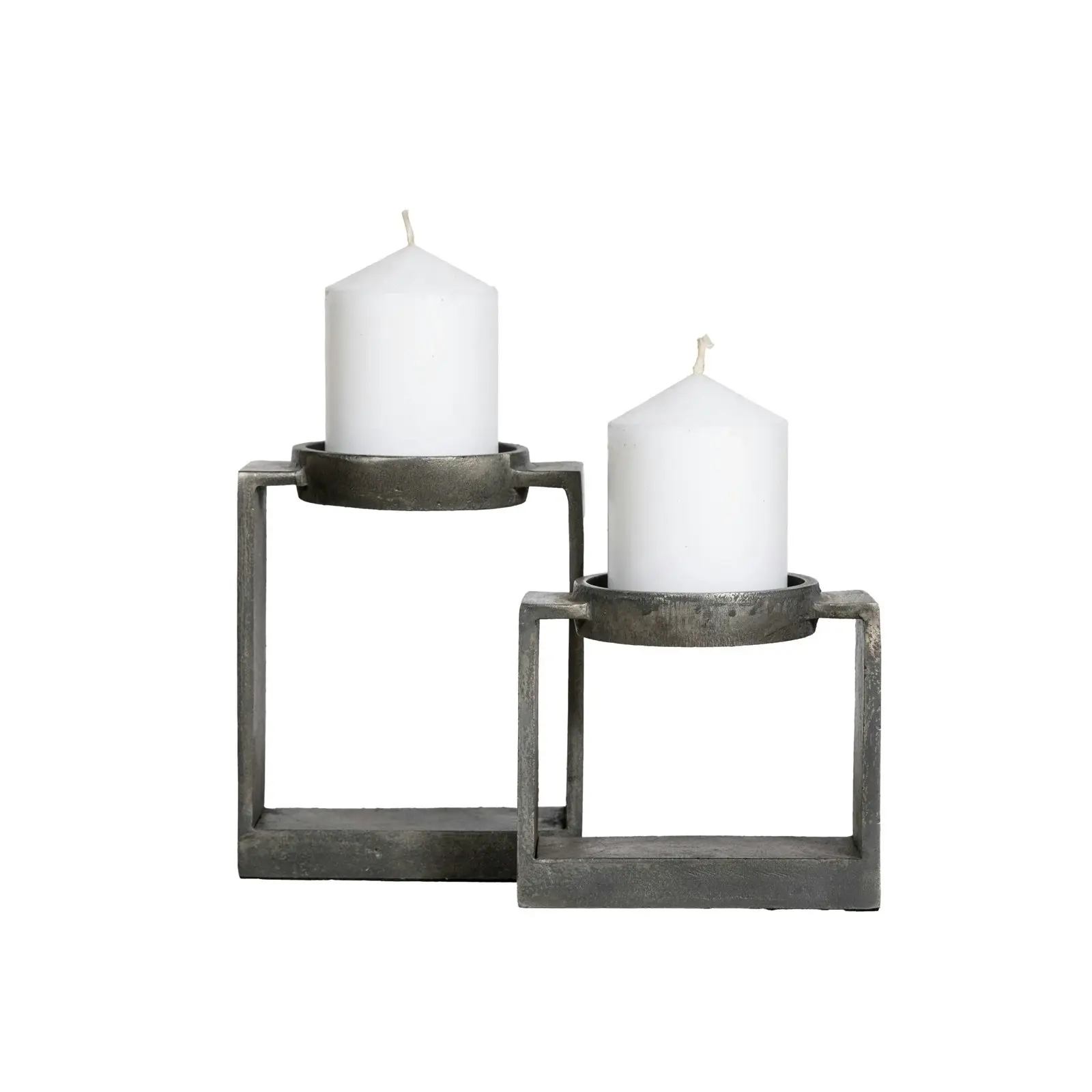 SSH Collection Miles 16. 5cm Single Candle Stand - Antique Grey