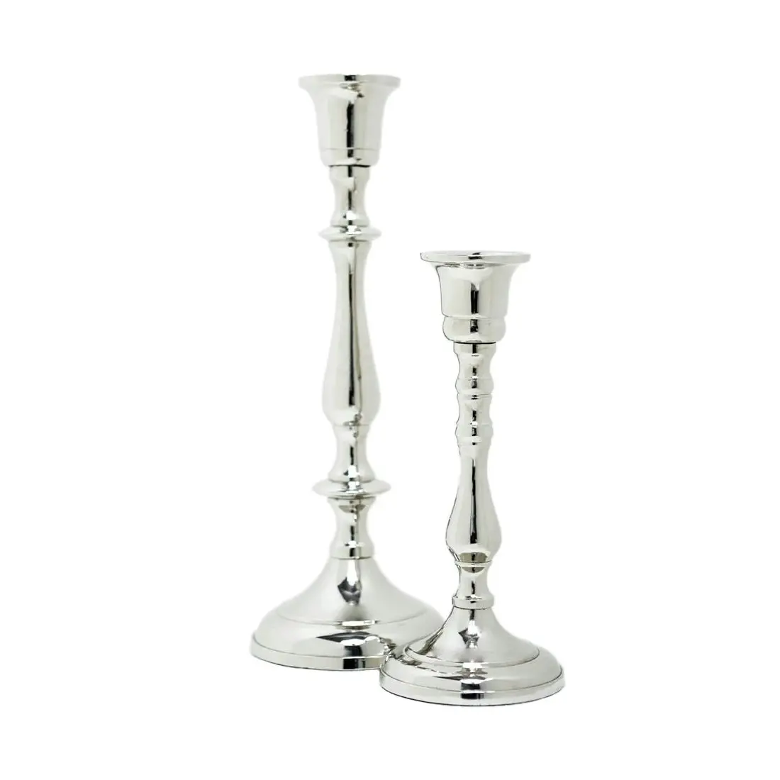 SSH Collection Gustav Large 20cm Tall Single Candle Holder - Nickel