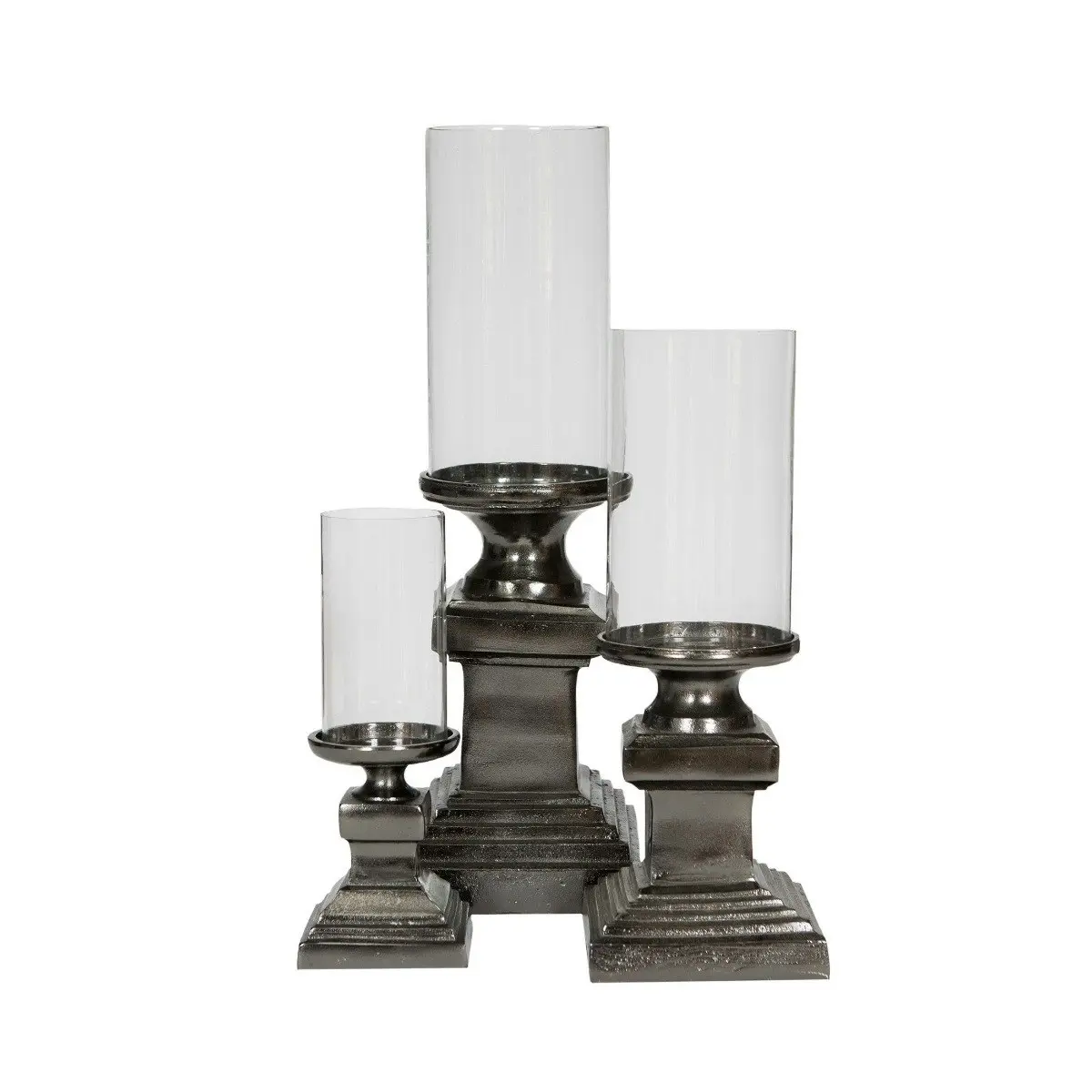 SSH Collection Lara 53cm Tall Hurricane Lamp - Black Nickel