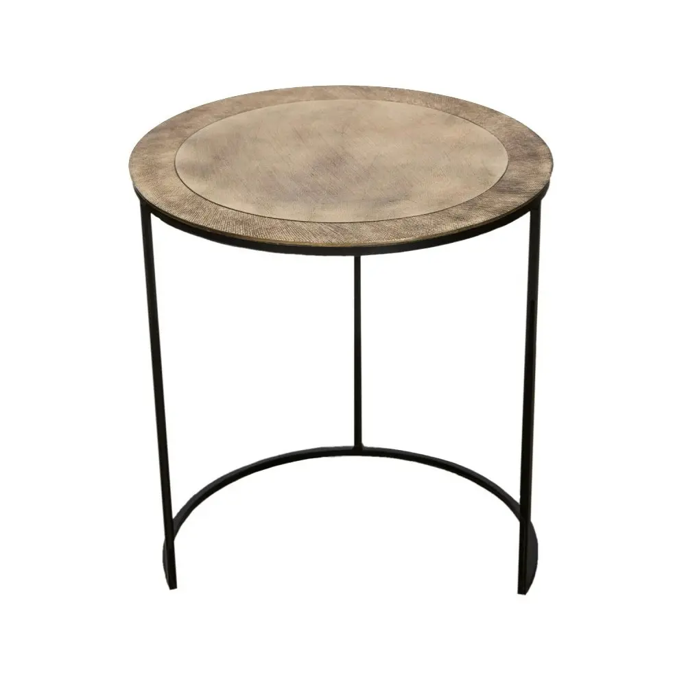 Set of 2 SSH Collection Philip 41 and 49cm Wide Nesting Side Tables - Brass