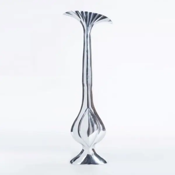 SSH Collection Lotus Medium 81cm Tall Vase - Polished Aluminium