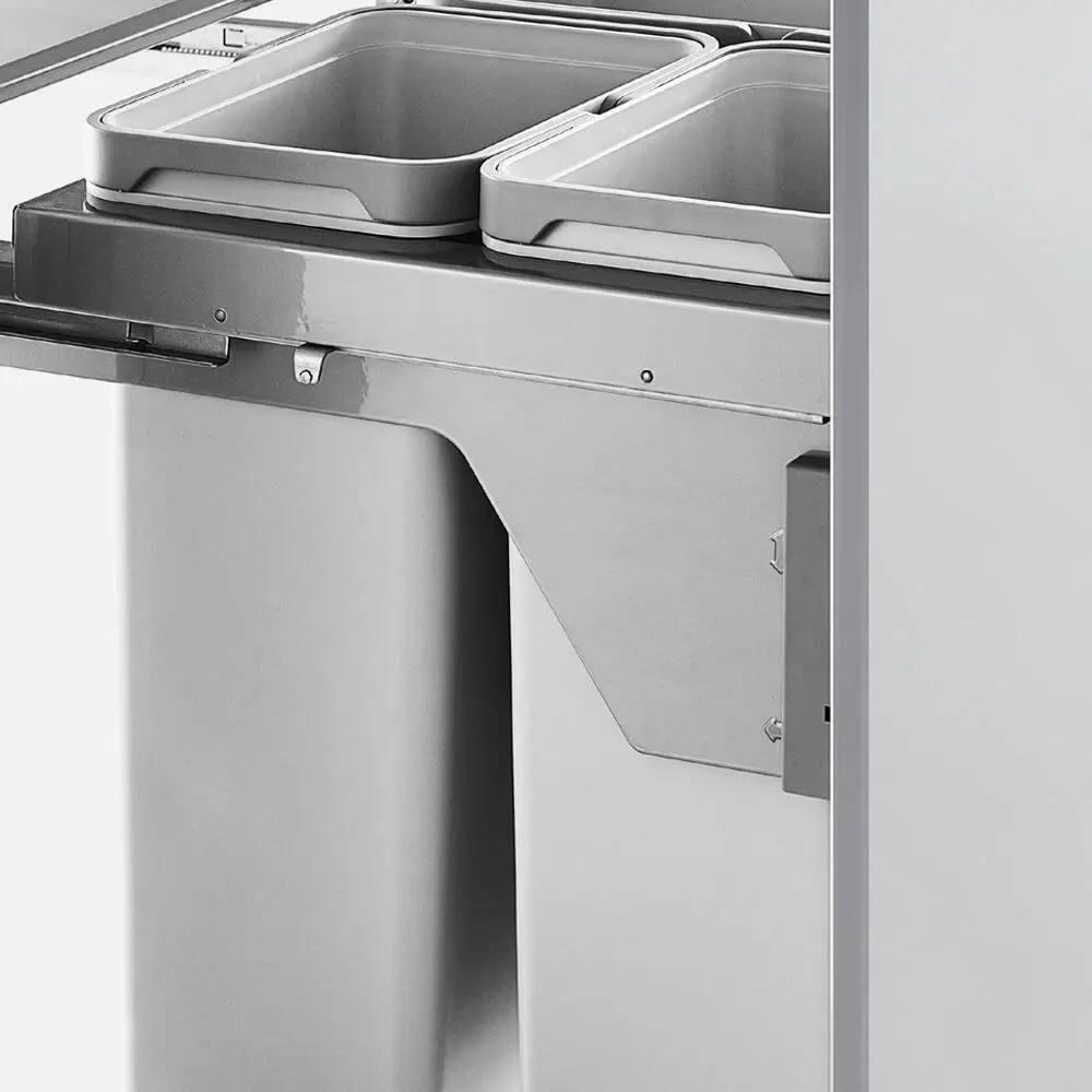 Higold Optum 56L Twin Slide Out Bottom Mounted Concealed Bin (for 60cm cupboard)